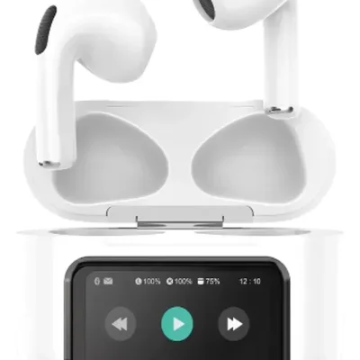 Fone De Ouvido Sem Fio Anc Bluetooth Tws Cancelamento Ruido Branco