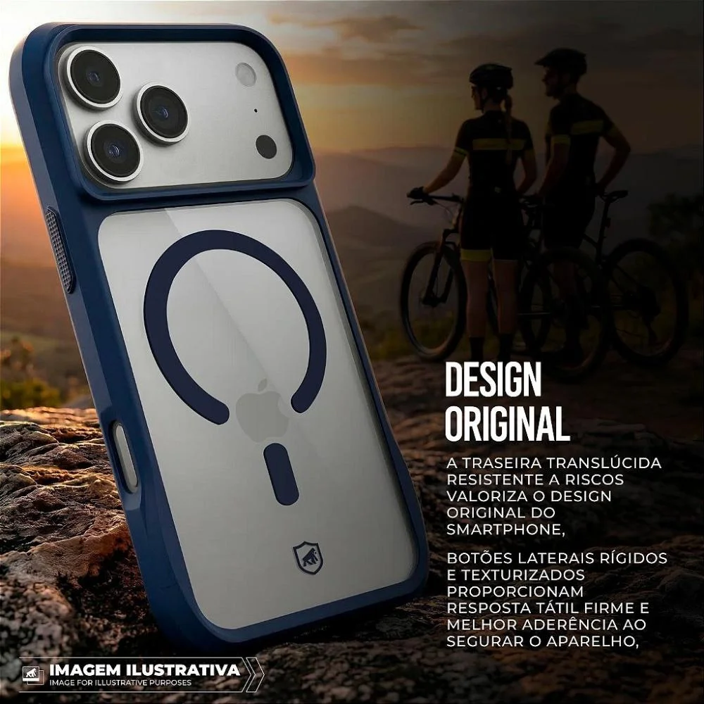 Imagem 2 de 5 do produto Capa Para Iphone 17 Pro Max - Octacore Magsafe - Azul - Gshield