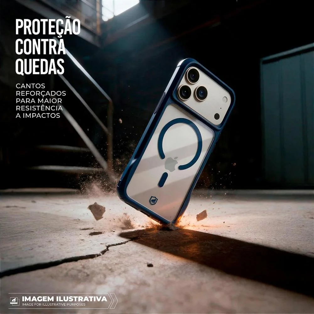 Imagem 3 de 5 do produto Capa Para Iphone 17 Pro Max - Octacore Magsafe - Azul - Gshield