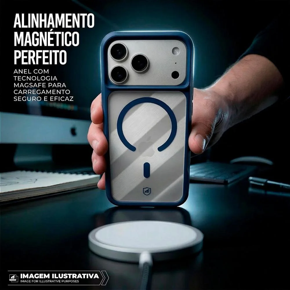 Imagem 5 de 5 do produto Capa Para Iphone 17 Pro Max - Octacore Magsafe - Azul - Gshield