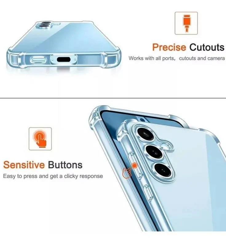 Capa Transparente Silicone Para Samsung Galaxy S24 Plus Anti Impactos