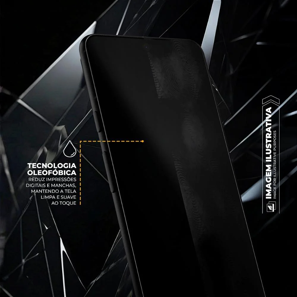 Imagem 2 de 5 do produto Película Para Samsung Galaxy S25 Fe - Dual Glass Preta - Gshield