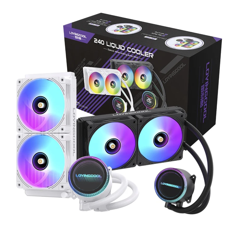 Walter Cooler ARGB Gamer Dual Fan Lovingcool Líquido 240mm Cor:preto 4