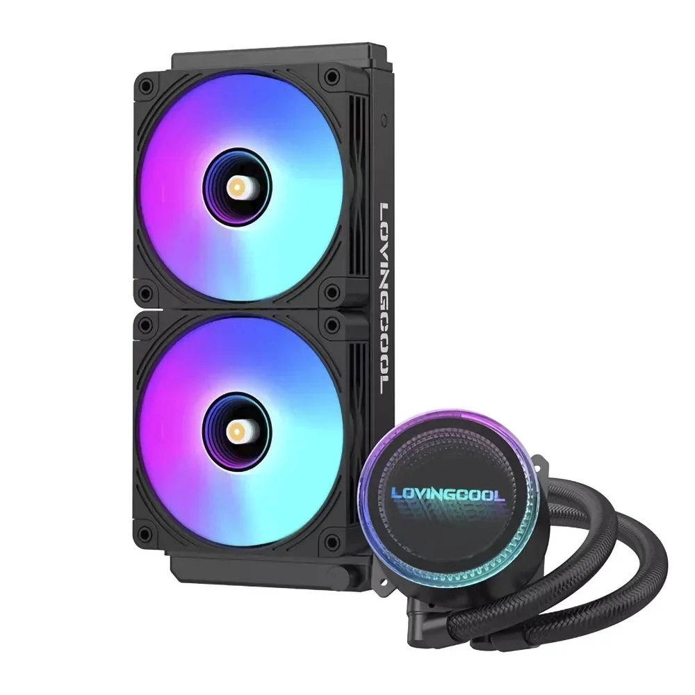 Walter Cooler ARGB Gamer Dual Fan Lovingcool Líquido 240mm Cor:preto 6