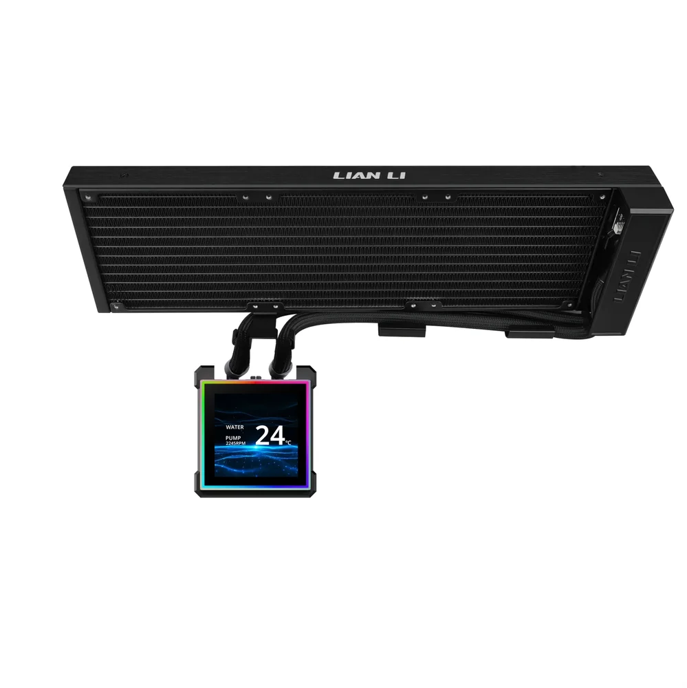 Imagem 2 de 5 do produto Water Cooler 360mm Lian Li Hydroshift Ii Lcd-s 360n, Display Lcd, S/ Fans, Black - Ghs2lcds36nb