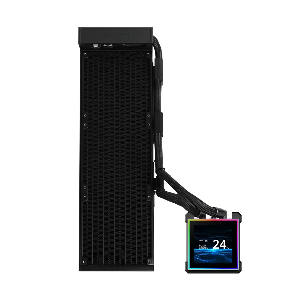 Imagem 3 de 5 do produto Water Cooler 360mm Lian Li Hydroshift Ii Lcd-s 360n, Display Lcd, S/ Fans, Black - Ghs2lcds36nb