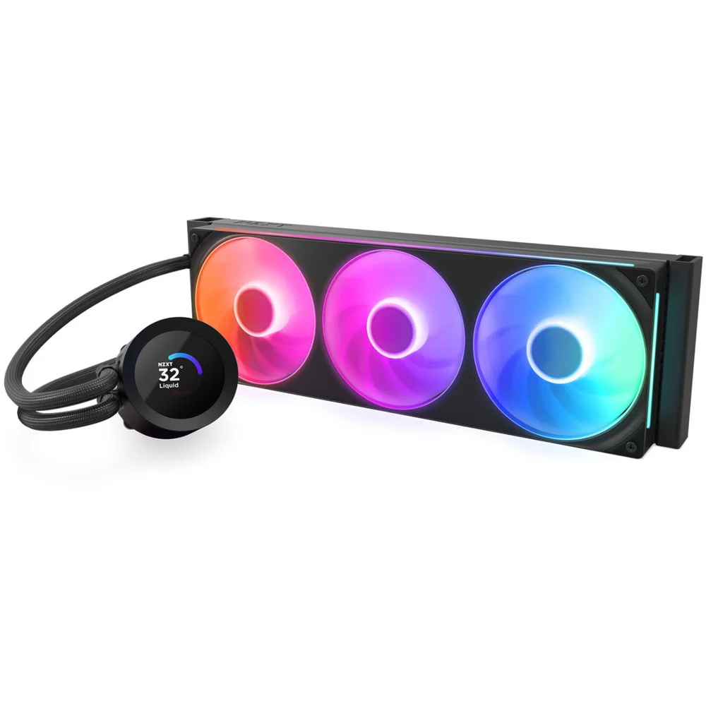 Water Cooler 360mm Nzxt Kraken Plus, RGB, Display Lcd, Black - Rl-kr360-b2 5