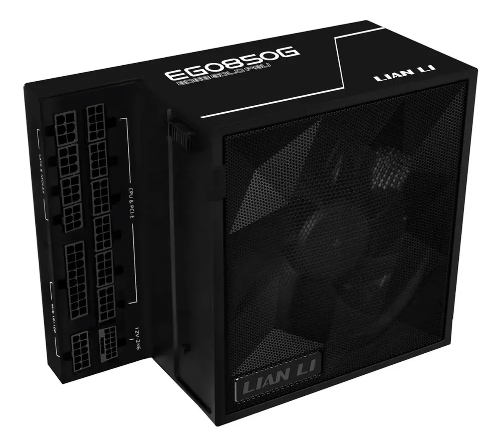Fonte 850w 80 Plus Gold Lian Li Edge Gold, Atx 3.1, Full-modular, Black - Eg0850g Black Br