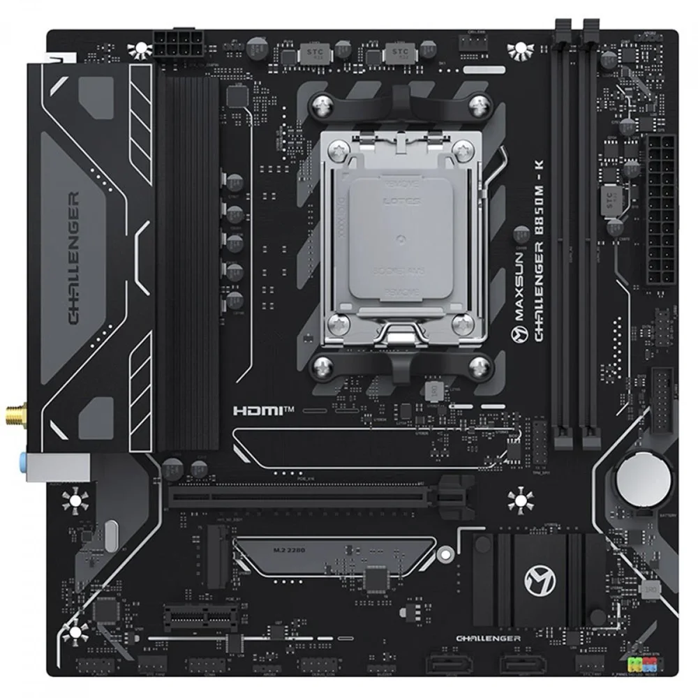 Placa Mãe Maxsun Challenger B850m-k Wifi, Chipset B850, Amd Am5, Matx, Ddr5