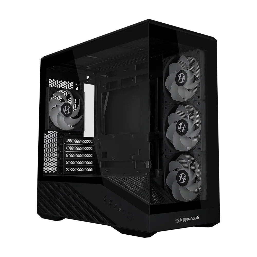 Imagem 2 de 5 do produto Gabinete Gamer Redragon V100r Mini Atx Com Fans ARGB Preto