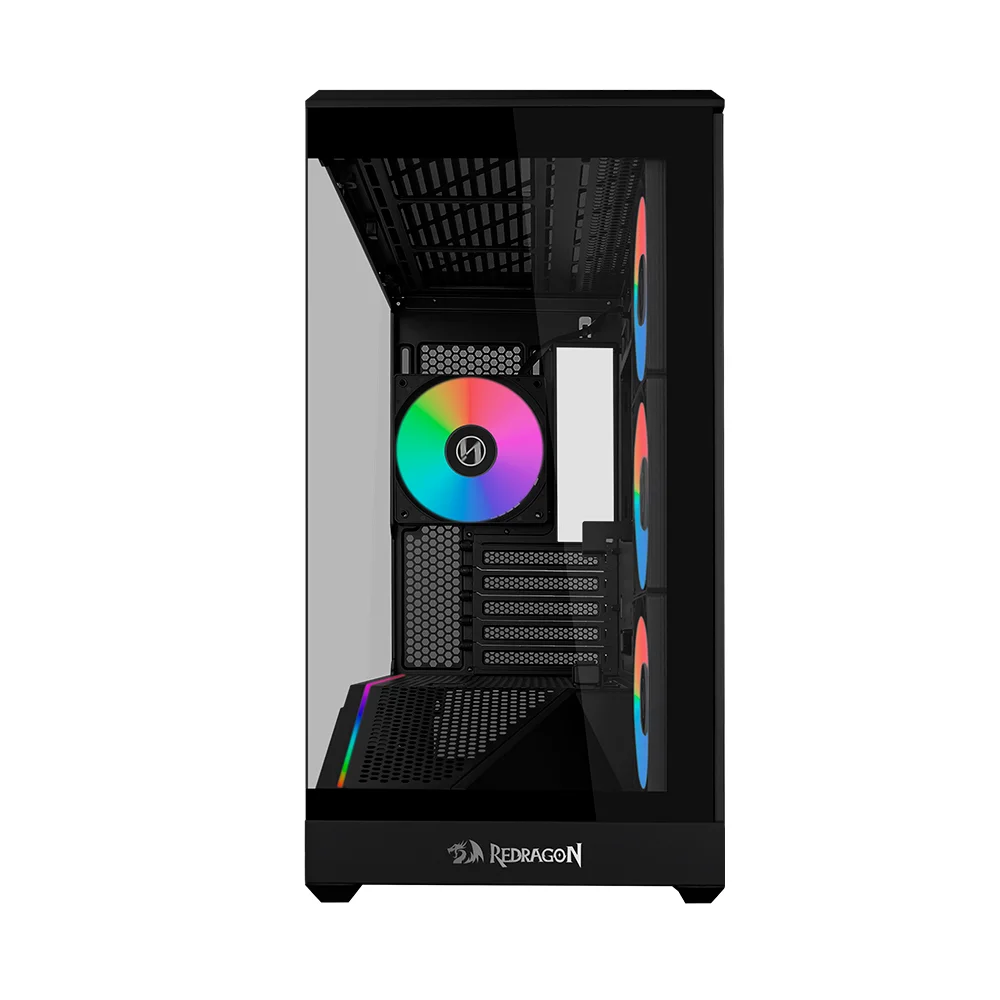 Imagem 3 de 5 do produto Gabinete Gamer Redragon V100r Mini Atx Com Fans ARGB Preto