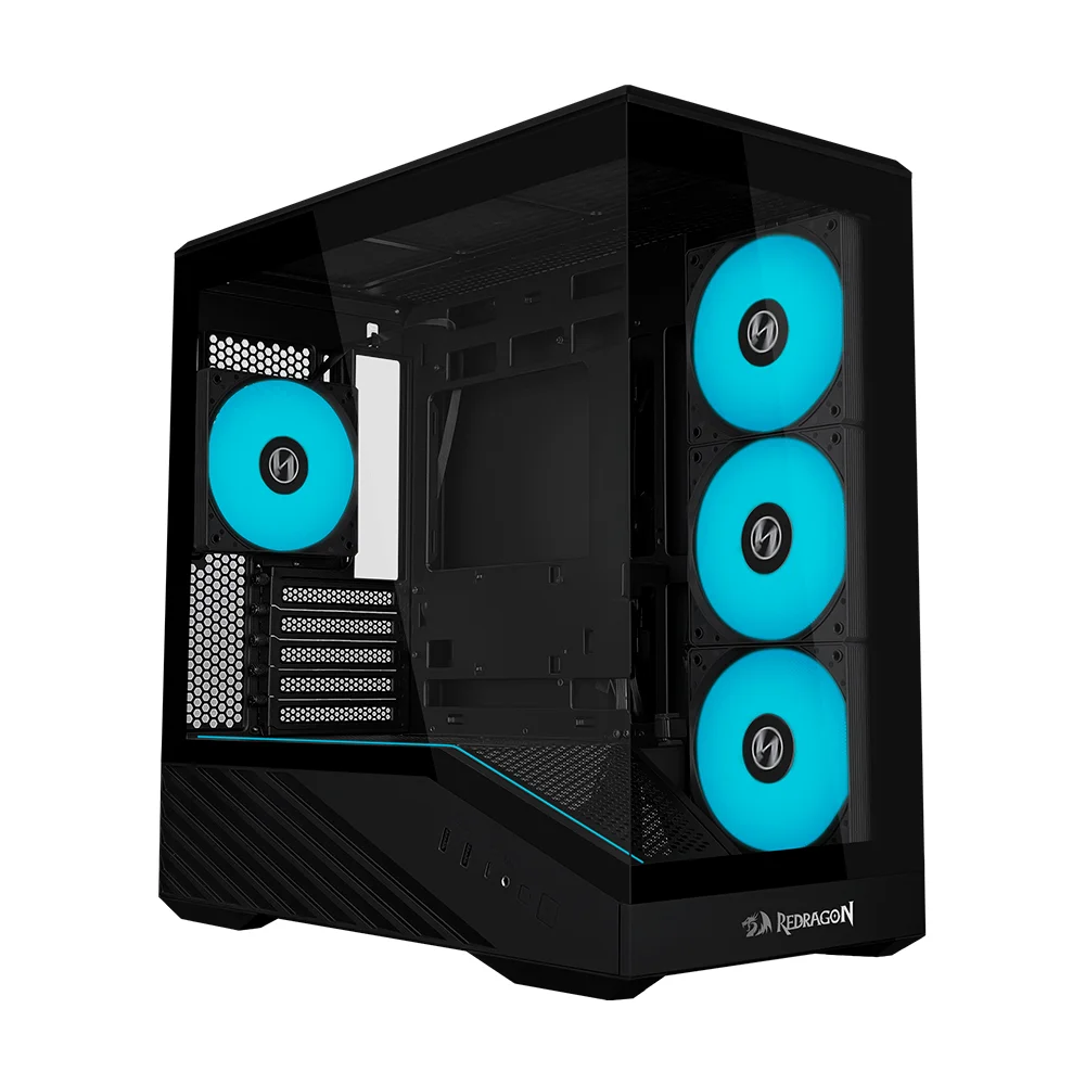 Imagem 4 de 5 do produto Gabinete Gamer Redragon V100r Mini Atx Com Fans ARGB Preto