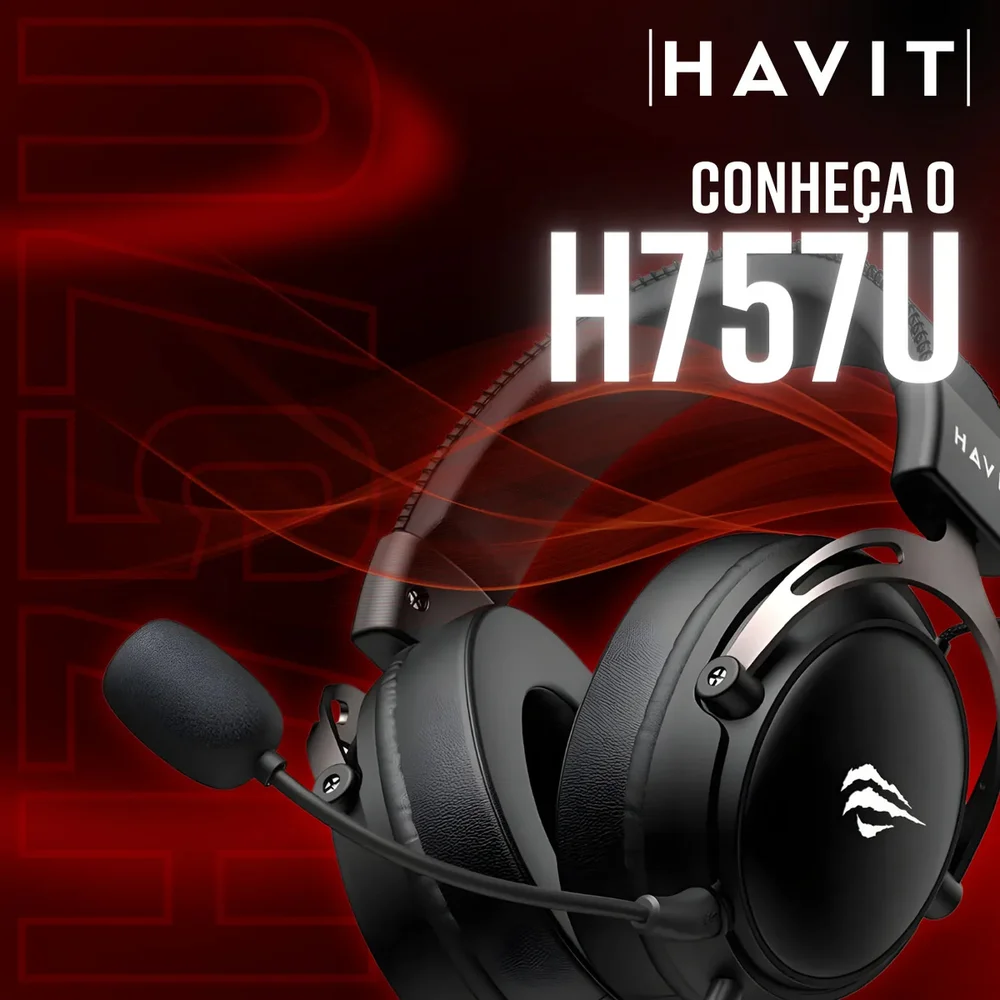 Headset Gamer Havit H757u Som Surround 7.1 Drivers 53mm Usb Headset Gamer Havit H757u Som Surround 7.1 Drivers 53mm Usb