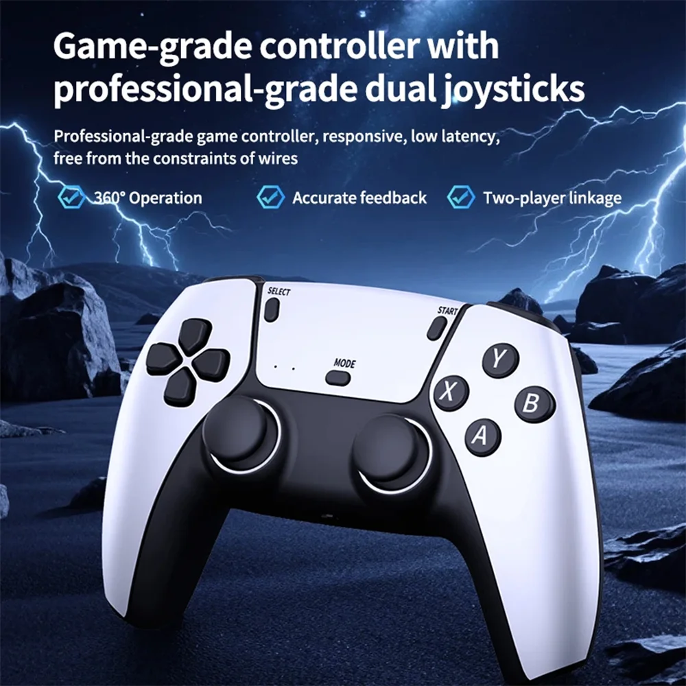 Imagem 4 de 5 do produto Console Gamer Rs5 Retrô 4k + 2 Controles Sem Fio | Até 30.000 Jogos | HDMI