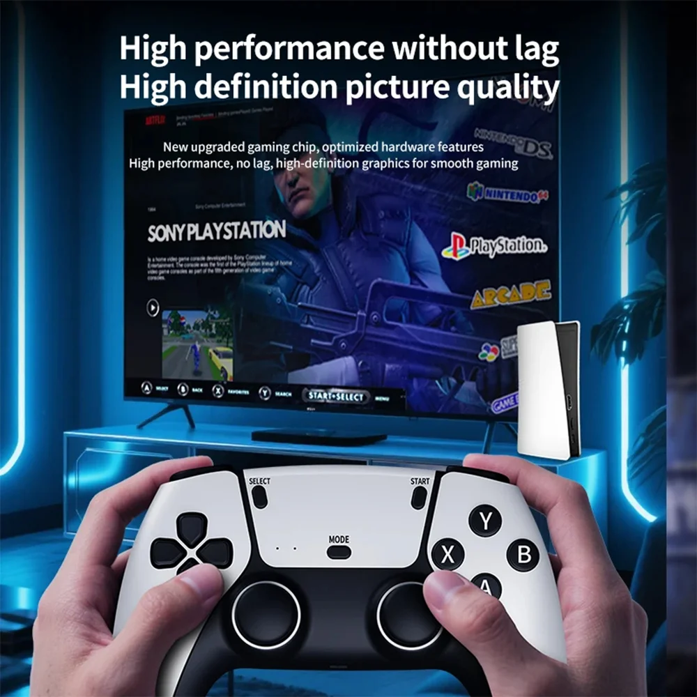 Imagem 5 de 5 do produto Console Gamer Rs5 Retrô 4k + 2 Controles Sem Fio | Até 30.000 Jogos | HDMI