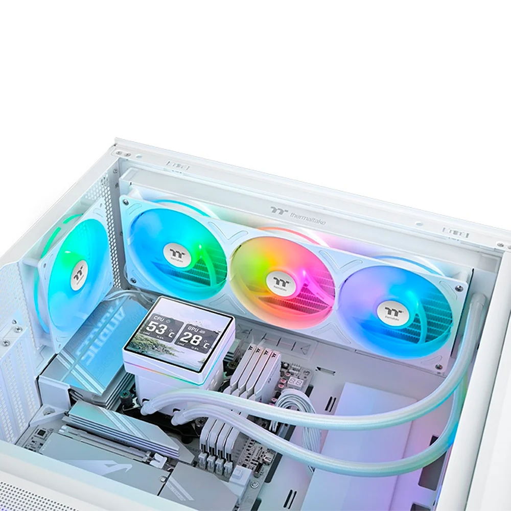 Imagem 2 de 5 do produto Water Cooler Thermaltake Th360 V3 ARGB Snow Edition Branco