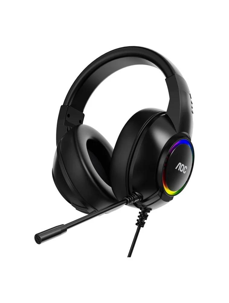 Headset Aoc RGB Gamer Com Microfone Preto Ac2510bk Headset Aoc RGB Gamer Com Microfone Preto Ac2510bk