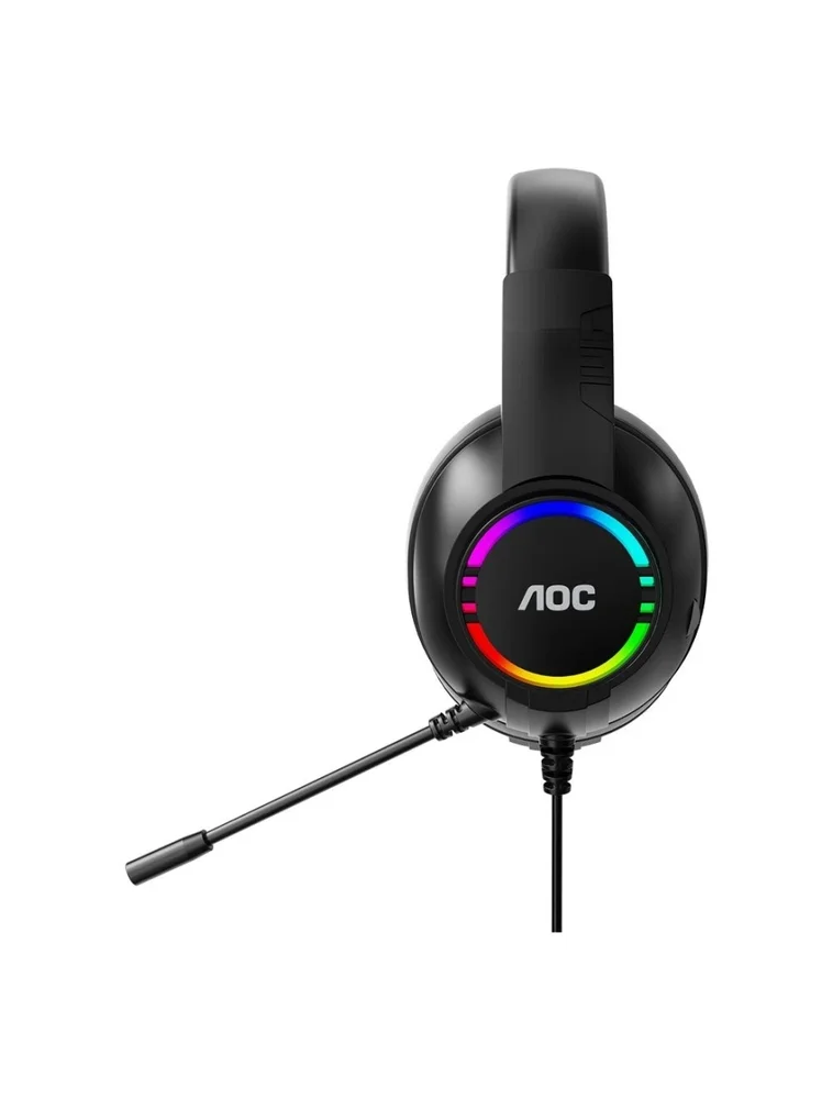 Headset Aoc RGB Gamer Com Microfone Preto Ac2510bk Headset Aoc RGB Gamer Com Microfone Preto Ac2510bk