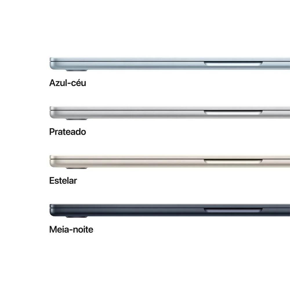 Macbook Air 15" M5, Cpu 10 Núcleos E Gpu 10 Núcleos, 16gb Ram, 1TB SSD - Prateado