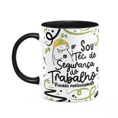 Caneca Flork - Sou Téc De Segurança Do Trabalho - B-black