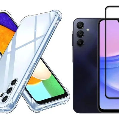 Kit Capa Transparente + Película De Cerâmica Para Samsung Galaxy A25 5g