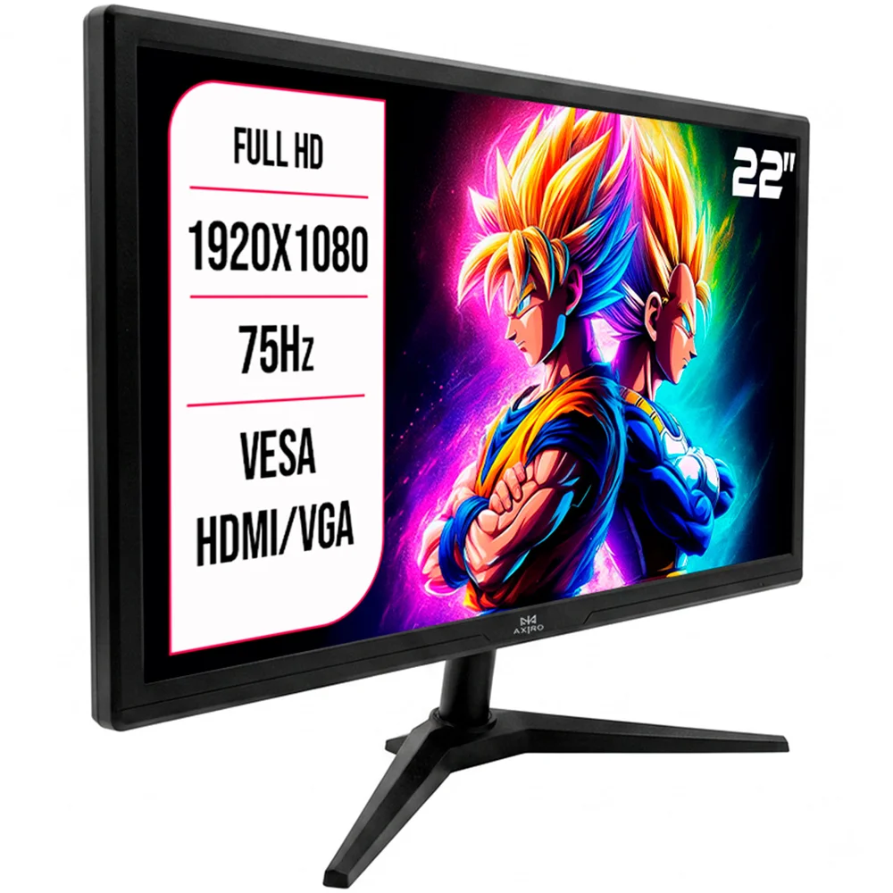 Monitor LED Axpro 22'', Full Hd 1920x1080, HDMI, Vga, Vesa, 75hz, Bivolt - Ax-22