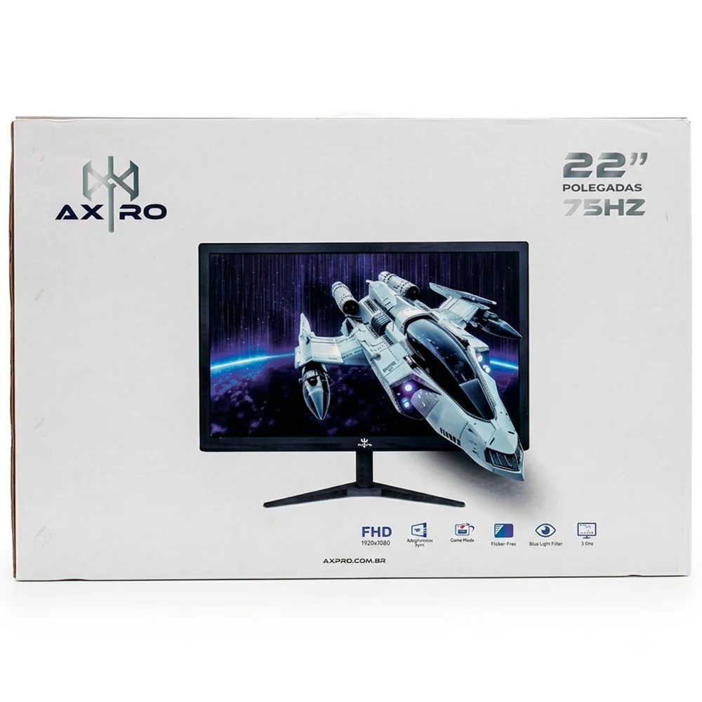 Monitor LED Axpro 22'', Full Hd 1920x1080, HDMI, Vga, Vesa, 75hz, Bivolt - Ax-22