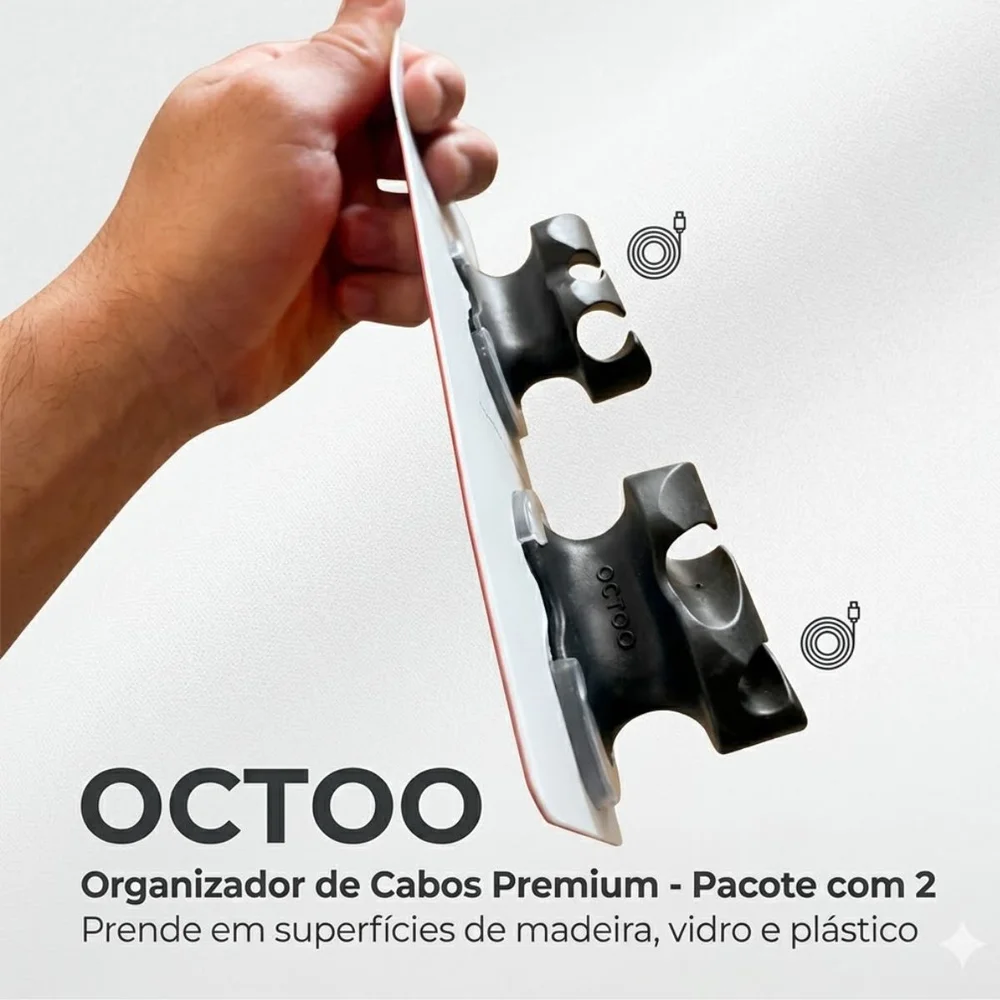 Imagem 3 de 5 do produto Organizador De Cabos Orgui Com 2 Unidades Preto
