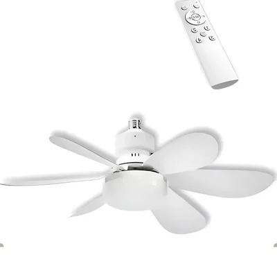 Ventilador De Teto Silencioso 6 Pás Com Lâmpada LED Timer E Controle Remoto