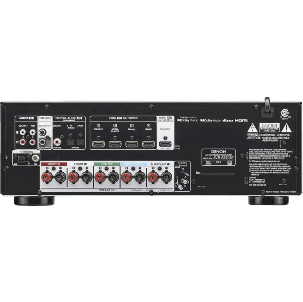 Imagem 2 de 4 do produto Amplificador Audio Alta Fidelidade Denon Avrs570 5.2 Canais