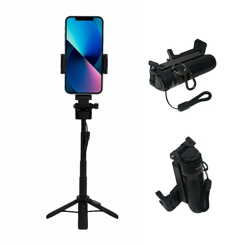 Bastão Pau De Selfie E Tripé De Mesa Com Luz De LED Para Celular Ajustável Controle Bluetooth Destacável Suporte Para Telefone Tripe De Viagem