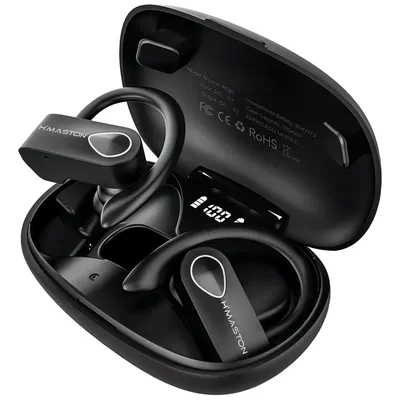 Fone Sem Fio Bluetooth Esportivo 5.3wireless Com LED Rs52 Preto
