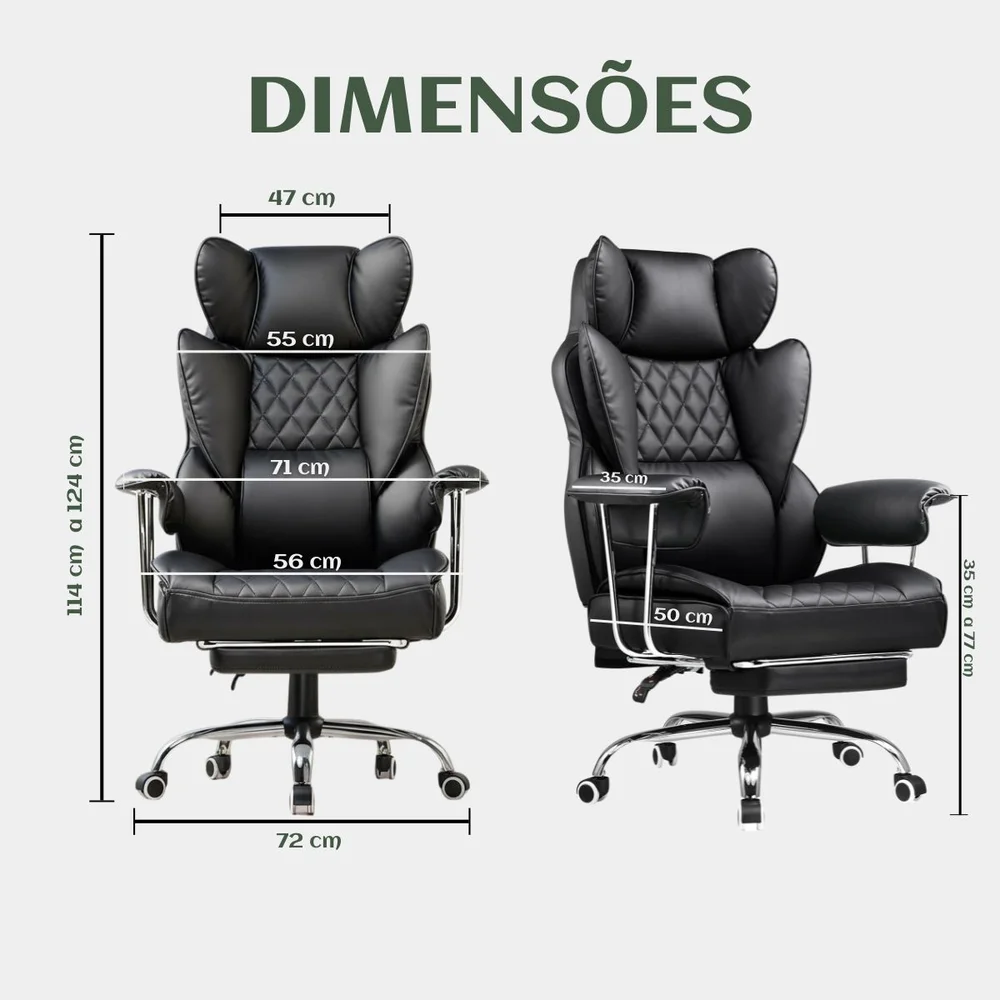 Imagem 2 de 5 do produto Cadeira Escritorio Luxemburgo Ergonômica Gamer Luxo