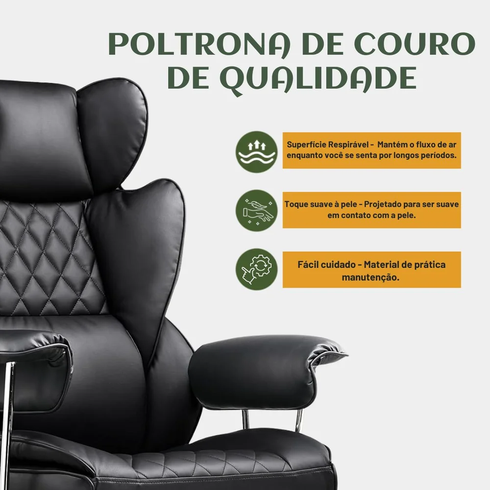 Imagem 3 de 5 do produto Cadeira Escritorio Luxemburgo Ergonômica Gamer Luxo