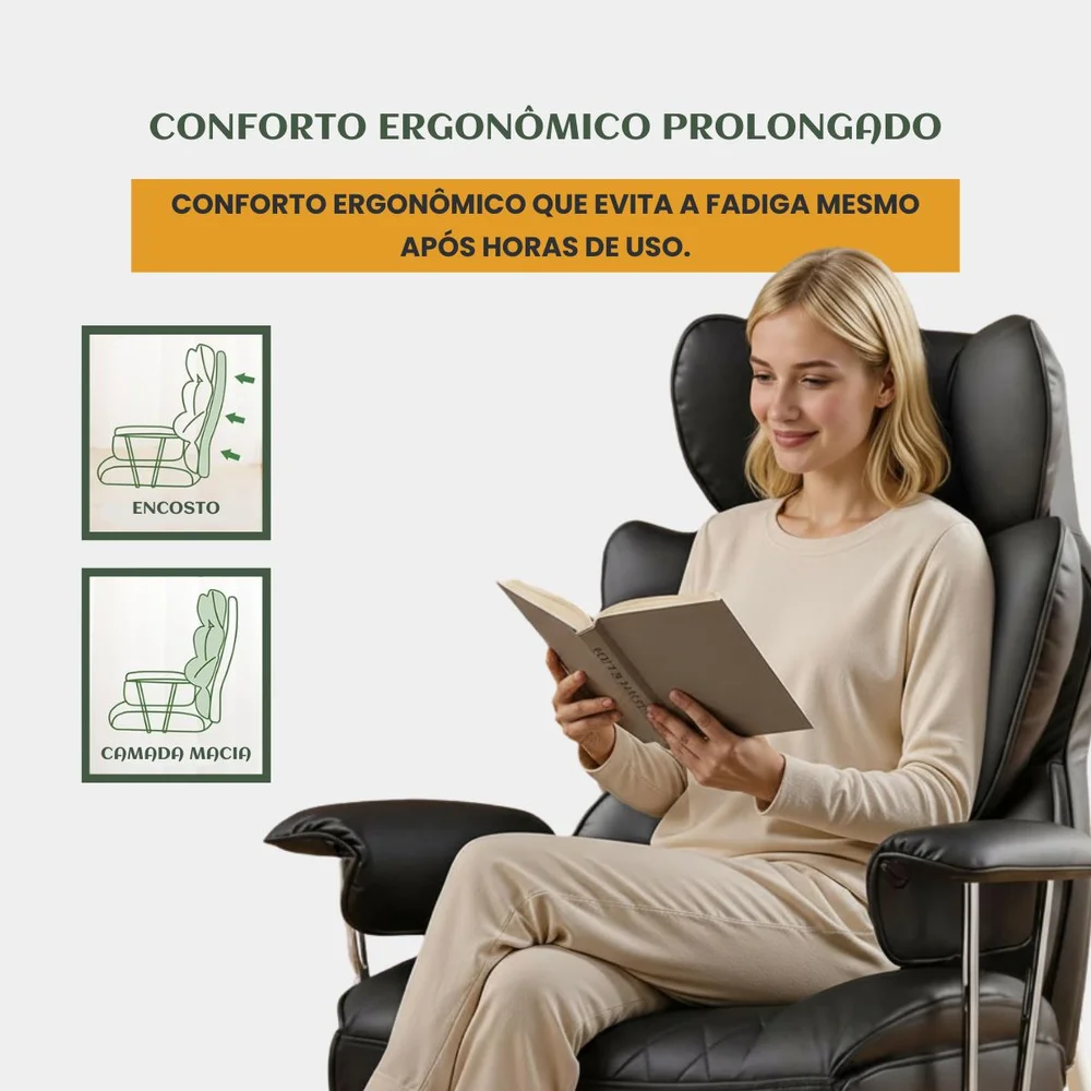 Imagem 5 de 5 do produto Cadeira Escritorio Luxemburgo Ergonômica Gamer Luxo