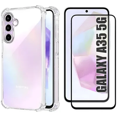 Kit Capa Transparente + Película De Cerâmica Para Samsung Galaxy A35
