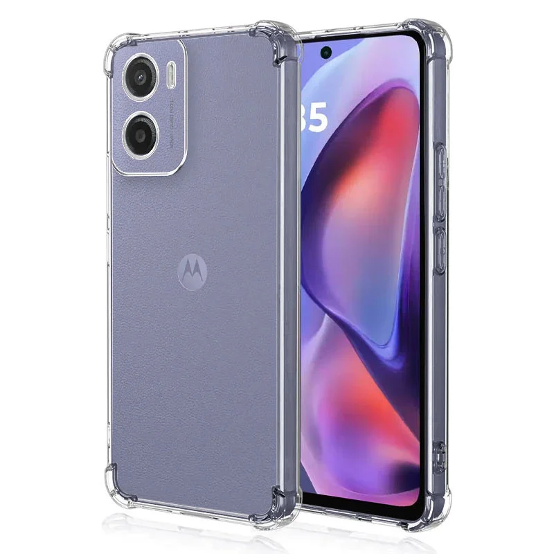 Imagem 2 de 4 do produto Kit Capa Capinha Anti Choque Para Moto G05 + Película De Cerâmica 9d