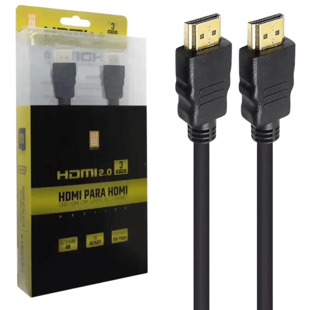 Imagem 2 de 2 do produto Cabo HDMI 2.0 4k Ultra Hd 3metros - Mbtech Mb51189