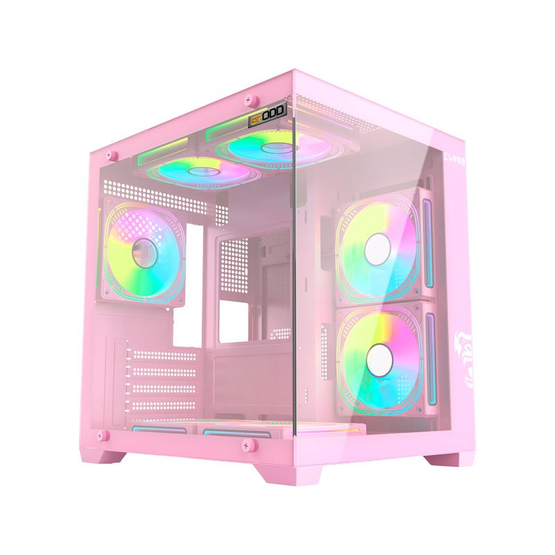 Gabinete Aquário Rosa Gorila Clanm Vidro 3mm