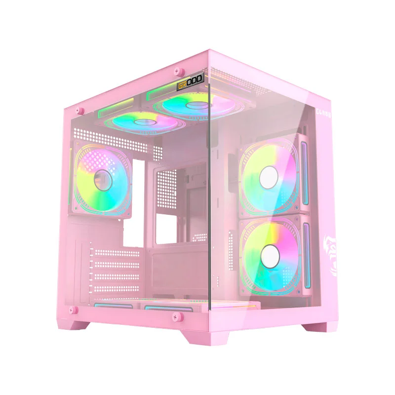 Gabinete Aquário Rosa Gorila Clanm Vidro 3mm