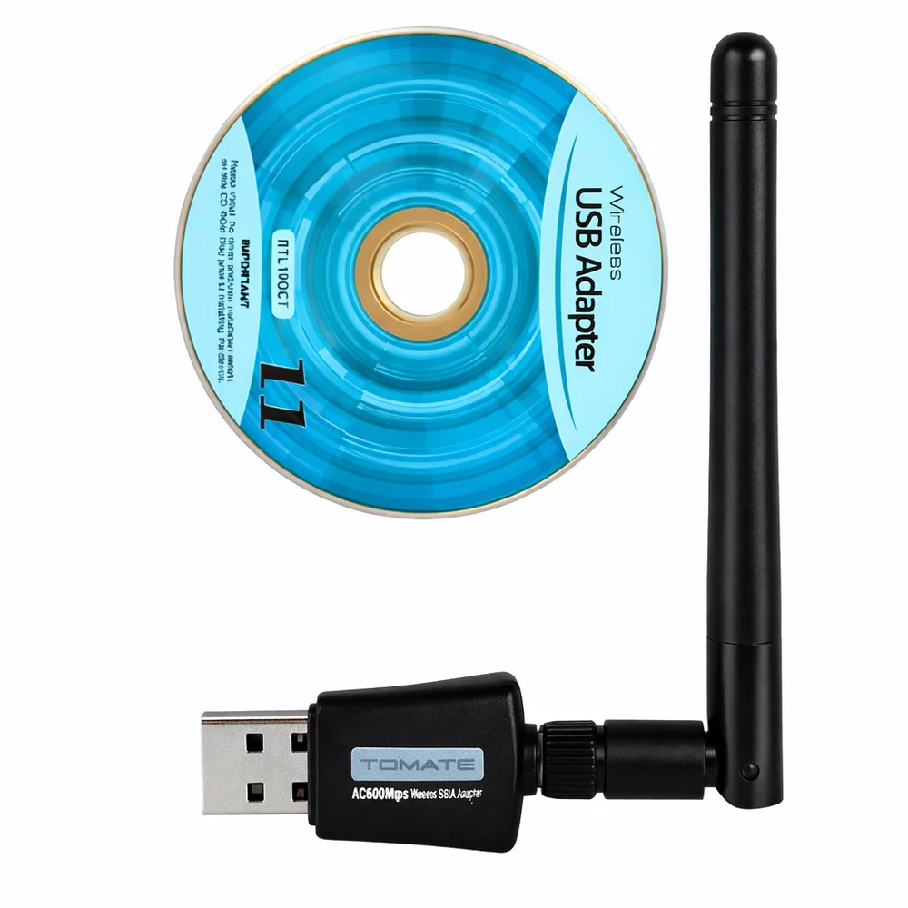 Imagem 3 de 5 do produto Adaptador Wifi Usb 600mbps  2.4 5ghz Antena 5dbi
