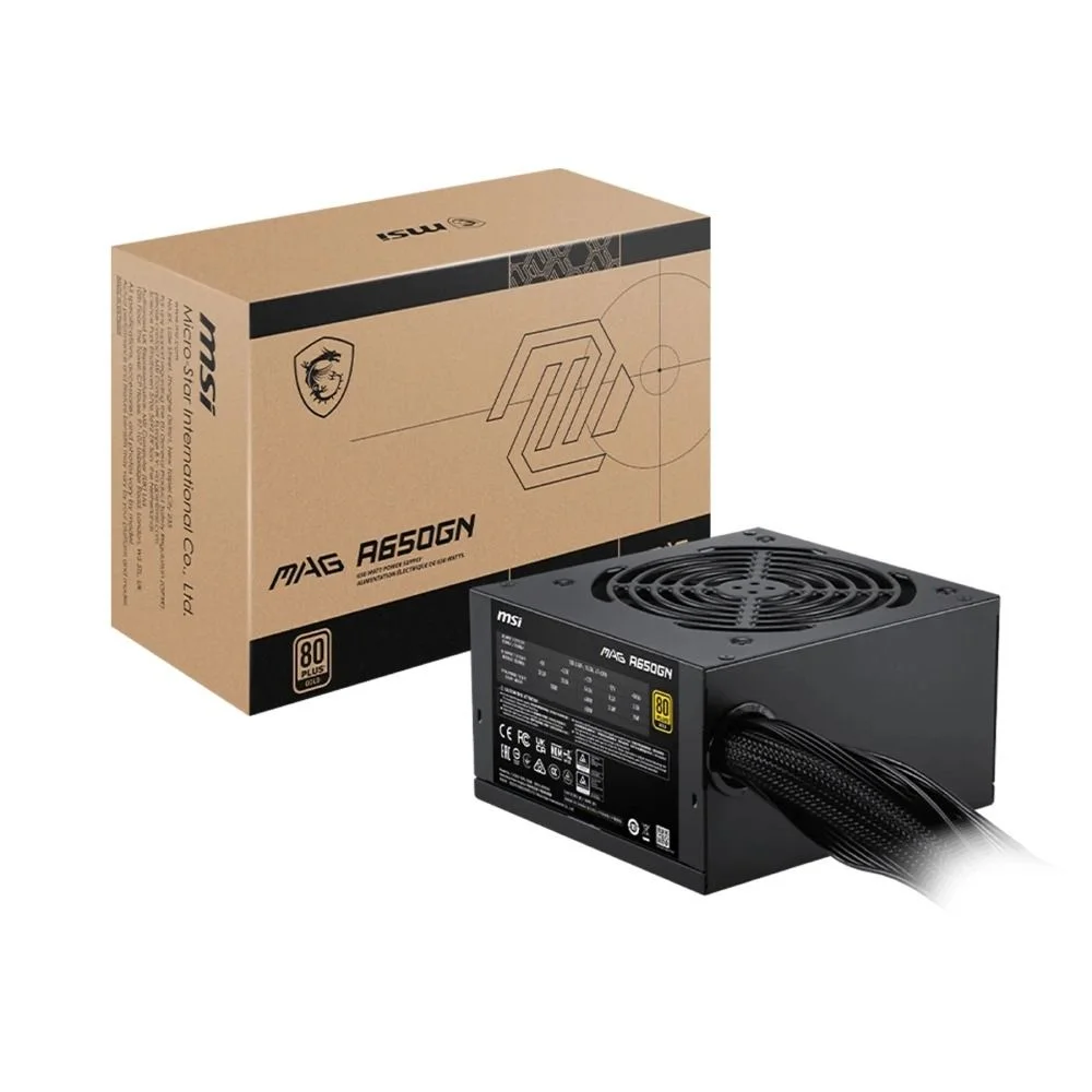 Imagem 2 de 5 do produto Fonte de Alimentação MSI A650GN 650W 80Plus Gold PFC Ativo - MAG A650GN GOLD