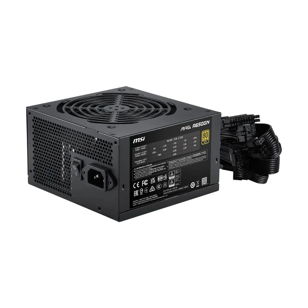 Imagem 4 de 5 do produto Fonte de Alimentação MSI A650GN 650W 80Plus Gold PFC Ativo - MAG A650GN GOLD