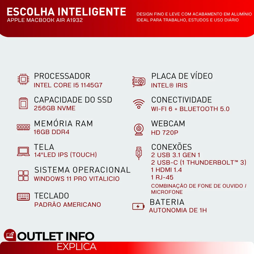 Imagem 2 de 5 do produto Usado Notebook Dell Latitude 5420 i5 SSD 256gb 16gb Tela Touch Usb-c HDMI WINDOWS 11 Pro