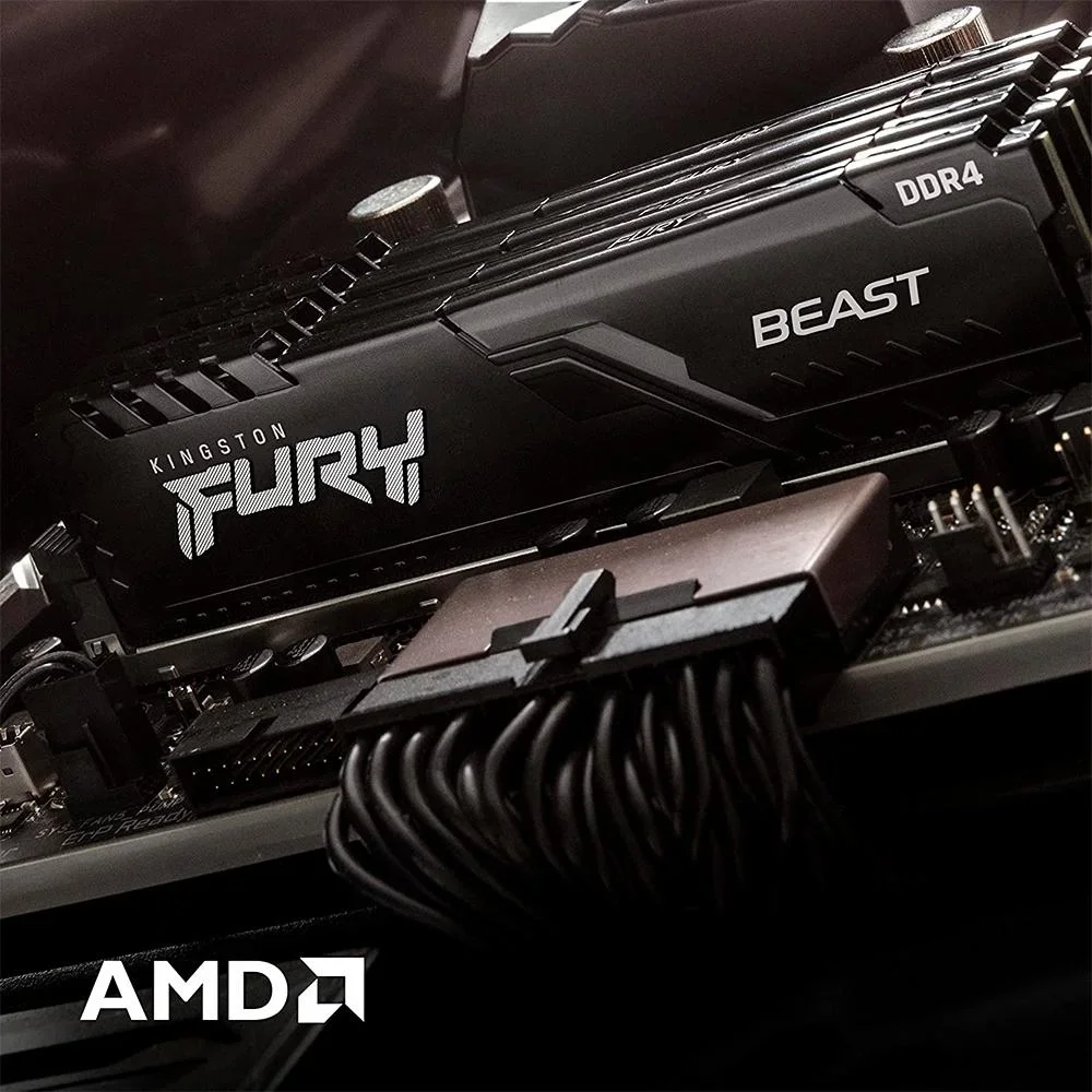 Imagem 3 de 5 do produto Memória Kingston Fury Beast 16gb Ddr4 3200mhz Cl16 (2x8GB) | Alta Performance Gamer