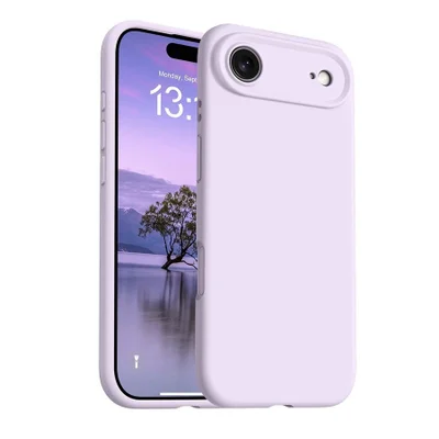 Capa Capinha Protetora de Silicone com Interior em Microfibra Compatível com Magsafe para o iPhone 17 Air - Cor: Lilás