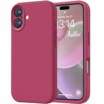 Capa Capinha Protetora de Silicone com Interior em Microfibra Compatível com Magsafe para o iPhone 17 - Cor: Violeta