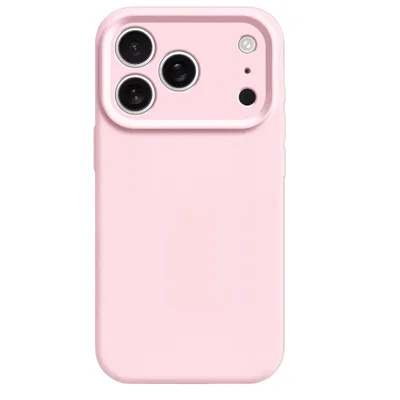 Capa Capinha Protetora de Silicone com Interior em Microfibra Compatível com Magsafe para o iPhone 17 Pro Max Cor: Rosa