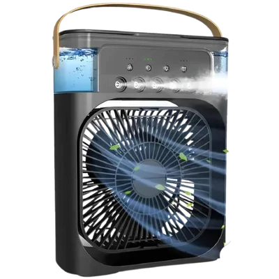 Ventilador Portátil De Mesa Mini Ar Condicionado Preto