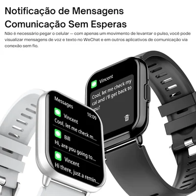Smartwatch Peje Zw Ai Mind Chat Gpt A Prova D´água - Rosa — foto 2